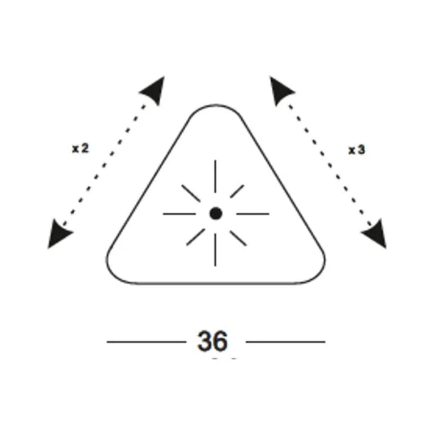 Pufas trikampis MAGNET